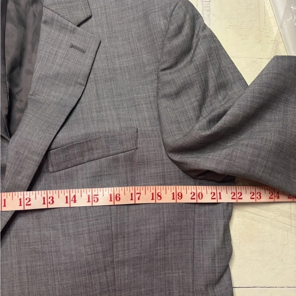 Lauren Ralph Lauren Mens Gray 2-Button Lined Lightweight Wool Blazer Size 40L